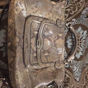 Coach Snake Embossed Satchel
